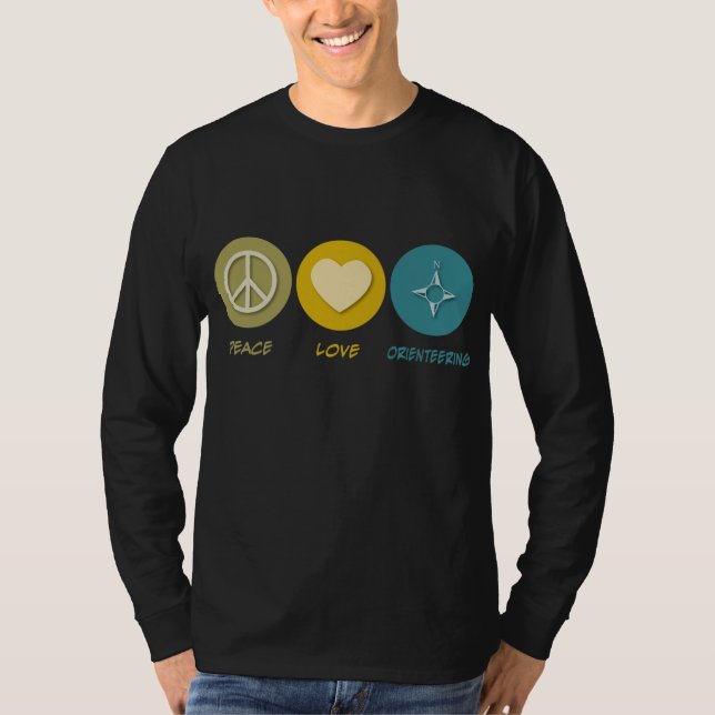 Peace Love Orienteering T-Shirt (Front)