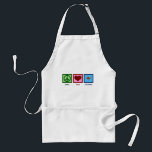 Peace Love Ostriches Standard Apron<br><div class="desc">A peace sign,  heart,  and a cute ostrich. Pretty Peace Love Ostriches gift for a farmer.</div>