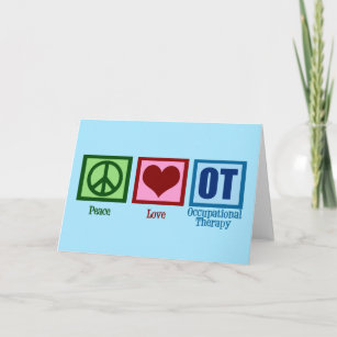 Peace Love OT Occupational Therapy Holiday Card