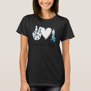 Peace Love Ouzo Peace Hand Sign Ouzo T-Shirt