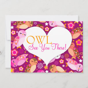 Peace & Love "OWL See You There" Invitation