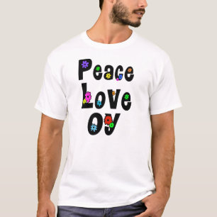 Peace Love Oy Jewish Hippie T-shirt