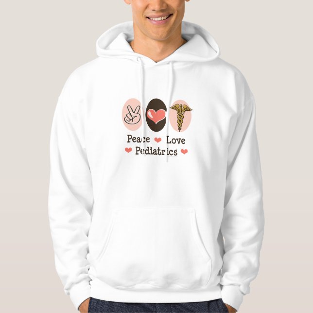 Peace Love Paediatrics Hooded Sweatshirt (Front)
