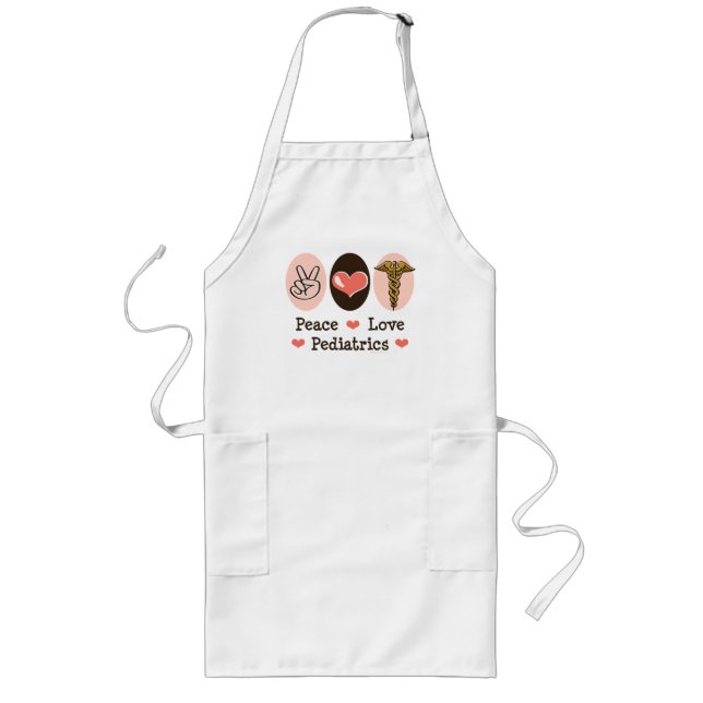 Peace Love Paediatrics  Paediatrician Apron (Front)