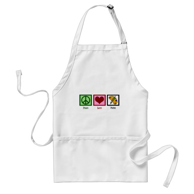 Peace Love Painting Standard Apron (Front)