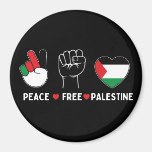 peace love palestine -freedom for palestinians magnet