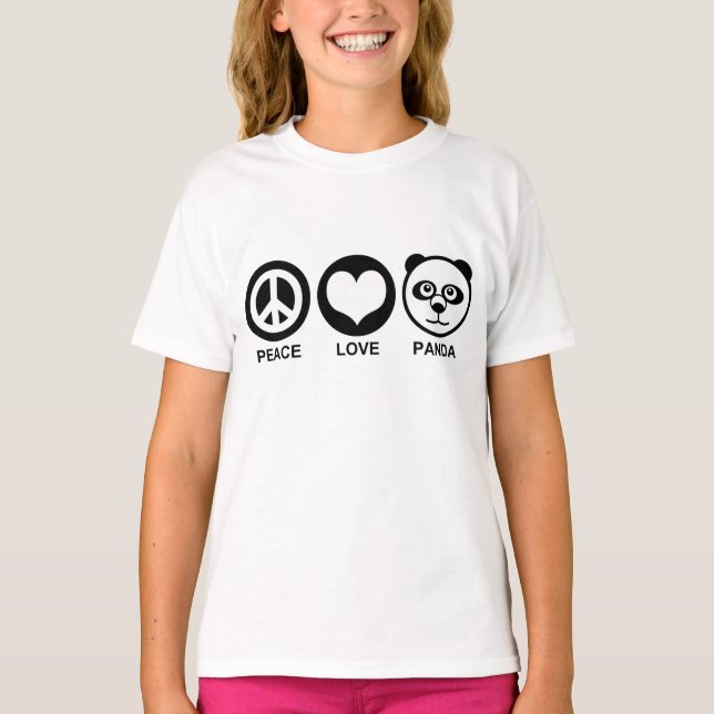 Peace Love Panda T-Shirt (Front)