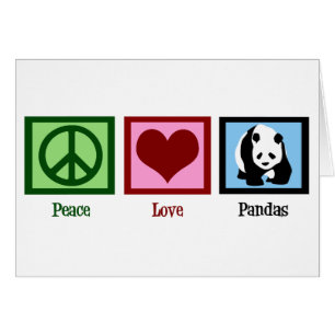 Peace Love Pandas Card