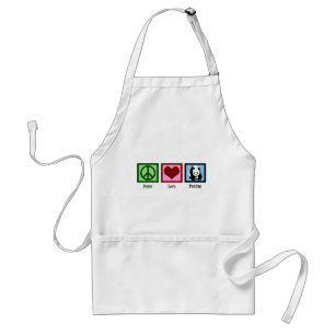 Peace Love Pandas Standard Apron