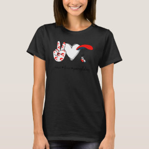 Peace Love Paragliding Peace Hand Sign Paragliding T-Shirt