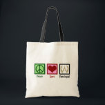Peace Love Paralegal Tote Bag<br><div class="desc">Peace Love Paralegal. If you appreciate doing legal work in a law office for a lawyer or attorney,  you will love this cute paralegal gift.</div>