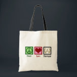 Peace Love Paralegal Tote Bag<br><div class="desc">Peace Love Paralegal. If you appreciate doing legal work in a law office for a lawyer or attorney,  you will love this cute paralegal gift.</div>