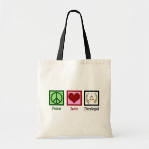 Peace Love Paralegal Tote Bag