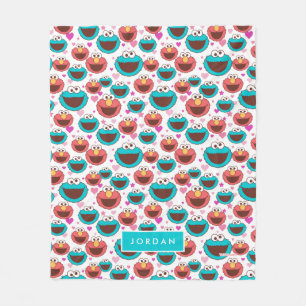 Peace & Love Pattern Add Your Name Fleece Blanket