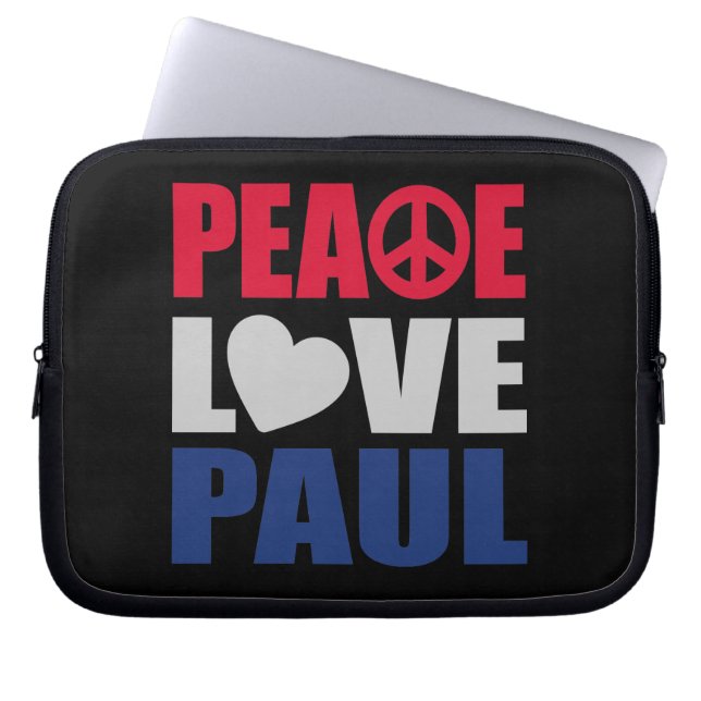 Peace Love Paul Laptop Sleeve (Front)