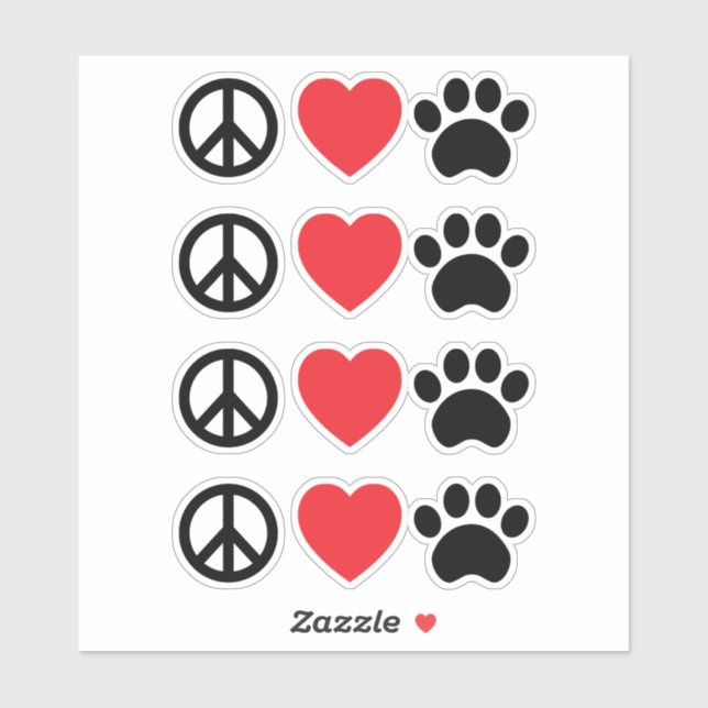 Peace Love Paw (Sheet)