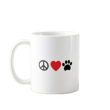 Peace Love Paw Coffee Mug