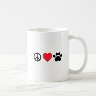 Peace Love Paw Coffee Mug