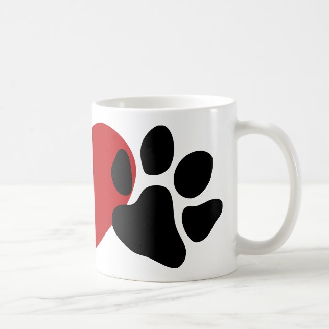Peace-Love-Paw Coffee Mug (Right)