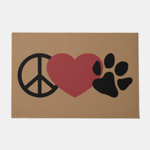 Peace-Love-Paw Doormat