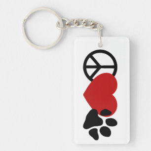 Peace-Love-Paw Key Ring