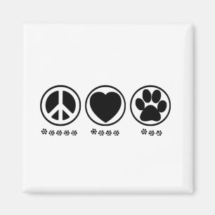 Peace Love Paw Magnet