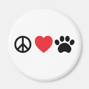 Peace Love Paw Magnet