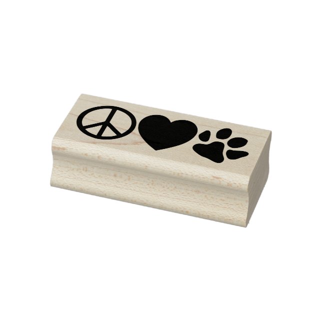 Peace-Love-Paw Rubber Stamp (Stamp)