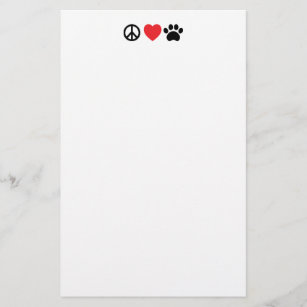 Peace Love Paw Stationery
