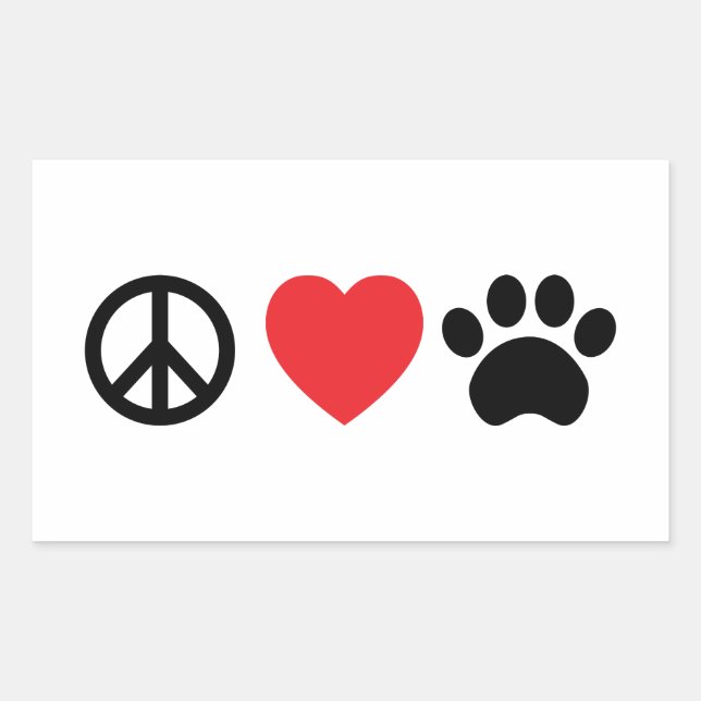 Peace Love Paw Sticker (Front)