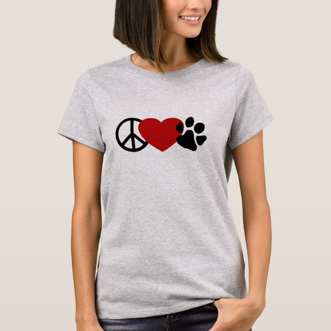 Peace-Love-Paw T-Shirt (Front)
