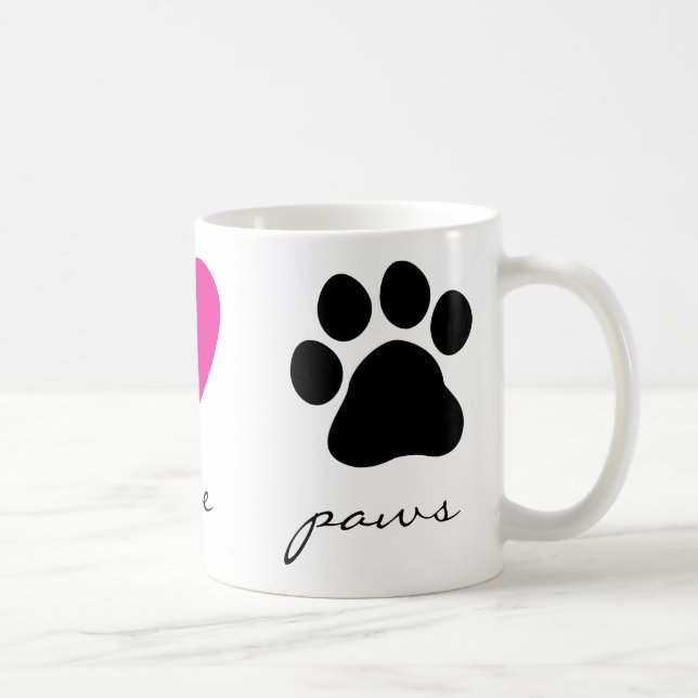 Peace Love Paws Coffee Mug (Right)
