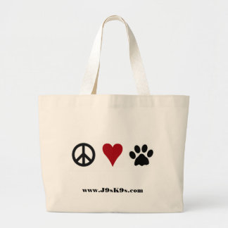 Peace-Love-Paws Tote Bag
