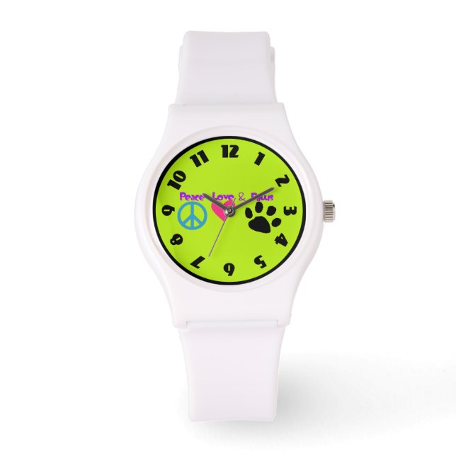 Peace Love & Paws Watch (Front)