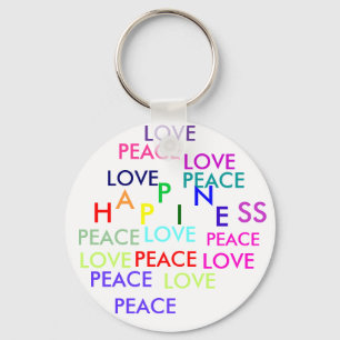 PEACE, LOVE, PEACE, PEACE, PEACE , PEACE, LOVE,... KEY RING