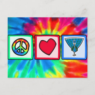 Peace, Love, Peacocks Postcard