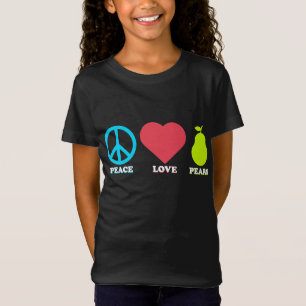 Peace Love Pears Funny Pear Fruit T-Shirt