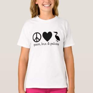 Peace, Love & Pelicans T-Shirt