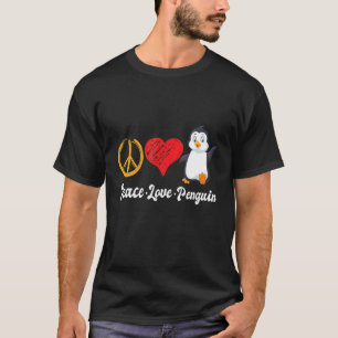 Peace Love Penguin Penguin Birds Kids T-Shirt