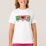Peace Love Penguins Cute Penguin Kids T-Shirt<br><div class="desc">I love penguins. They are all the world needs besides peace and love. A pretty green peace sign, cute red heart and adorable penguin on an animal kids t-shirt.</div>