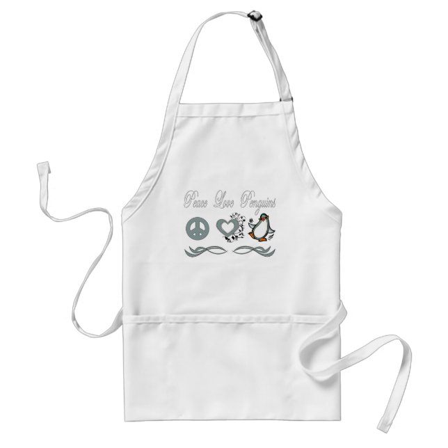 Peace Love Penguins Standard Apron (Front)