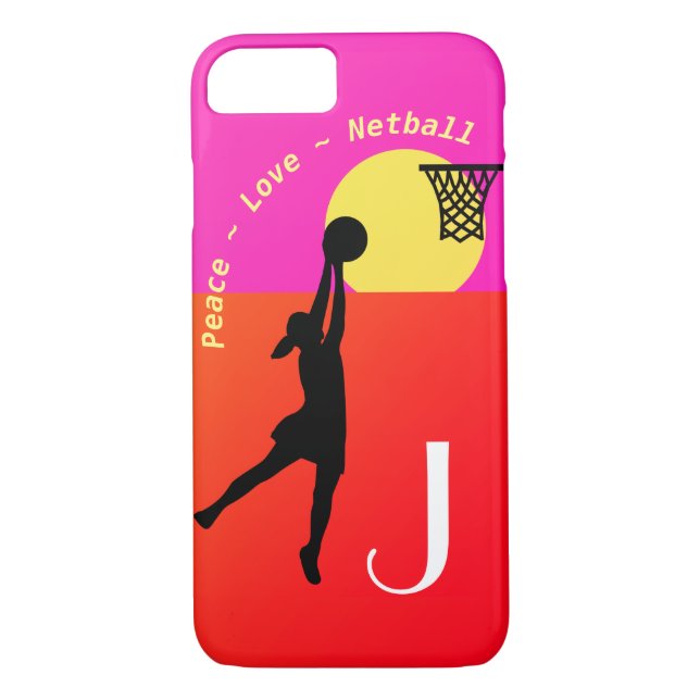 Peace Love Personalised Netball Quote Case-Mate iPhone Case (Back)