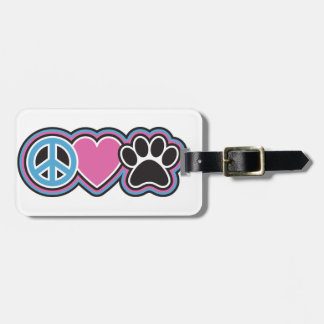 Peace-Love-Pets Luggage Tag