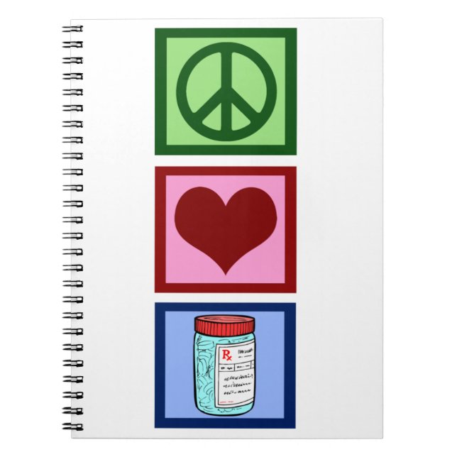 Peace Love Pharmacist Notebook (Front)