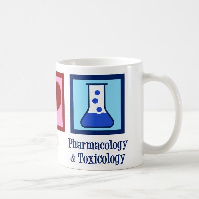 Peace Love Pharmacology and Toxicology Coffee Mug (Right)