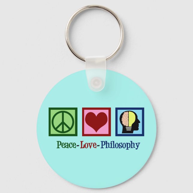 Peace Love Philosophy Key Ring (Front)