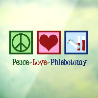 Peace Love Phlebotomy Cute Phlebotomist