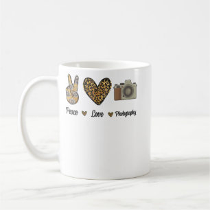Peace Love Photography Camera Photographer Cameram Coffee Mug