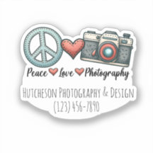 Peace Love Photography Photographer Camera Gift