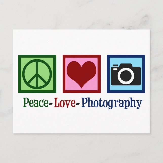 Peace Love Photography Postcard (Front)